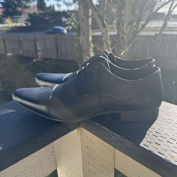 Asos Mens Leather Oxford Shoes Black Pointed Toe Size 12 Sung Jinwoo‎ Cosplay - Picture 4 of 10